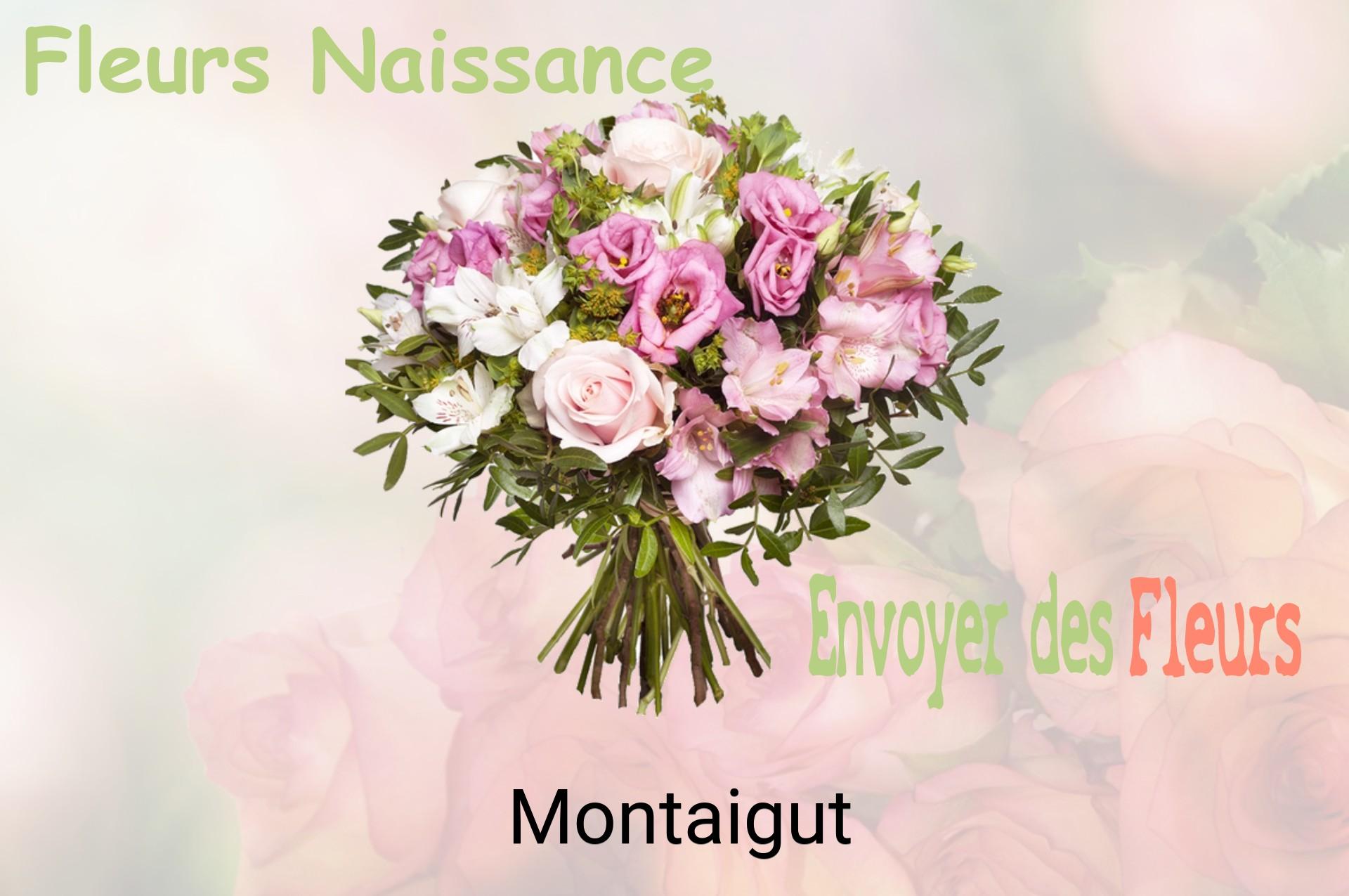 Bouquet de fleurs de naissance livré à Montaigut